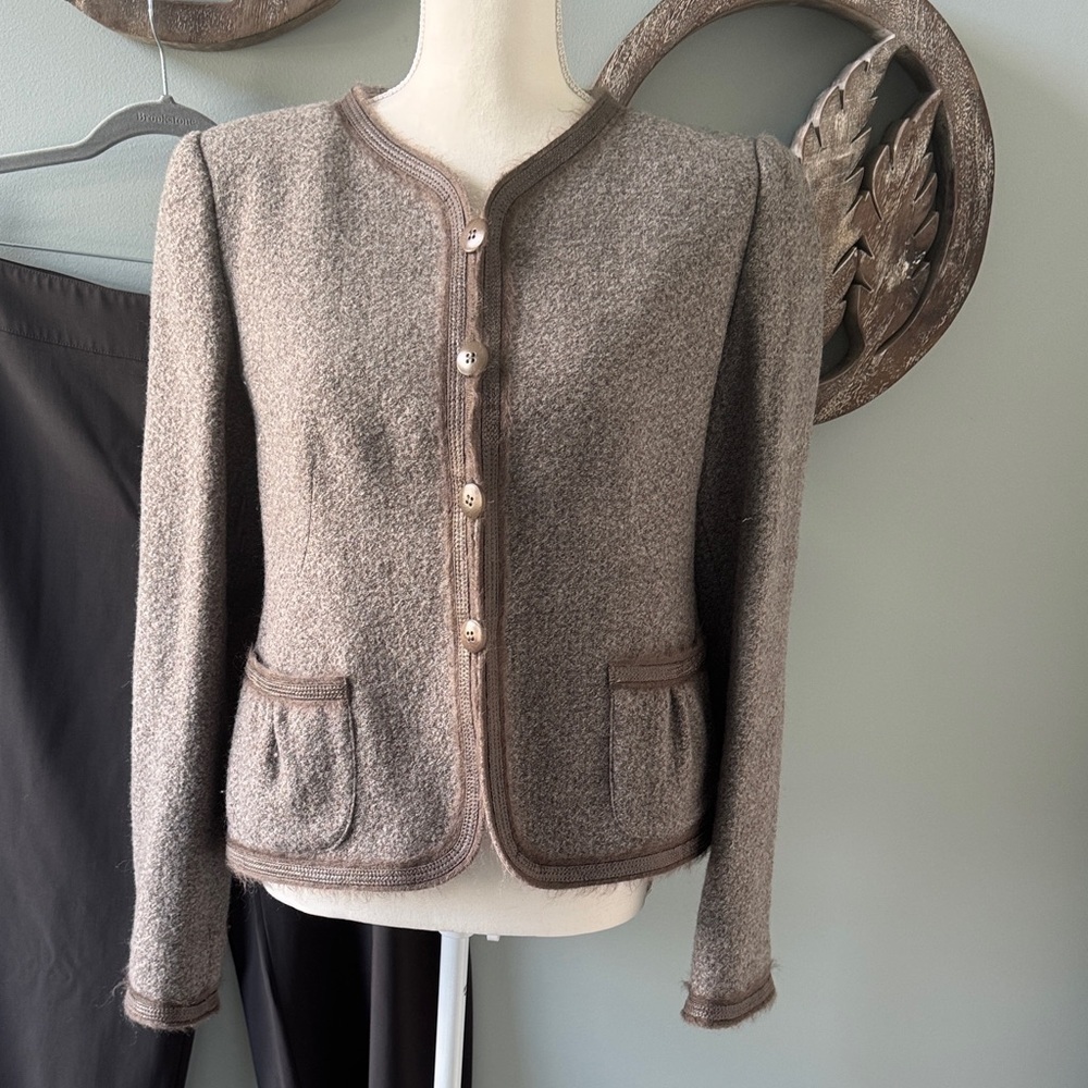 Armani Collezioni Taupe Wool Blazer size 12